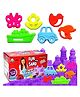 FunBlast Creative Sand for Kids Purple- 500 g Sand & 6 Pcs Moulds