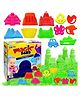 FunBlast Creative Sand for Kids with Moulds Green- 800 g Sand & 12 Pcs Moulds