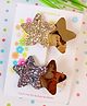 Little Tresses Pack  of 2 Star Alligator Clips - Golden