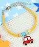 Asthetika Red Car Embellished Bracelet Rakhi -   Red  Yellow