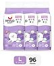 Mylo Baby Diaper Pants Large (L) Size with ADL Technology 12 Hours Protection Pack of 3 - 96 Pieces