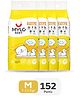 Mylo Baby Diaper Pants Medium (M) with ADL Technology 12 Hours Protection Pack of 4 - 152 Pieces