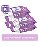 Mylo Baby Gentle Wipes with 98% Pure Water Coconut Oil & Neem With Lid Pack of 5 - 80 Wipes Each