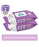 Mylo Baby Gentle Wipes with 98% Pure Water Coconut Oil & Neem With Lid Pack of 2 - 80 Wipes Each