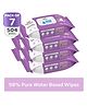 Mylo Baby Gentle Wipes with 98% Pure Water Coconut Oil & Neem With Lid Pack of 7 - 80 Wipes Each