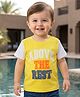 Babyoye  100% Organic Cotton with Eco-Jiva Finish Placement Print Half Sleeves T- Shirt - Yellow