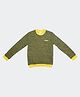 Adidas Kids Cotton Full Sleeves Sports Sweatshirt Logo Print- Yellow