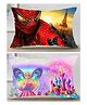 JARS Collections Velvet Baby Pillow For Sleeping Ultra Soft Toddler Pillow With Cartoon Print Pack of 2 - Multicolour