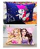 JARS Collections Velvet Baby Pillow For Sleeping Ultra Soft Toddler Pillow With Cartoon Print Pack of 2 - Multicolor