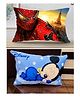 JARS Collections Velvet Baby Pillow For Sleeping Ultra Soft Toddler Pillow With Cartoon Print Pack of 2 - Multicolor