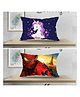 JARS Collections Velvet Baby Pillow For Sleeping Ultra Soft Toddler Pillow With Cartoon Print Pack of 2 - Multicolor