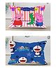 JARS Collections Velvet Baby Pillow For Sleeping Ultra Soft Toddler Pillow With Cartoon Print Pack of 2 - Multicolor