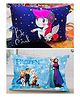 JARS Collections Velvet Baby Pillow For Sleeping Ultra Soft Toddler Pillow With Cartoon Print Pack of 2 - Multicolor