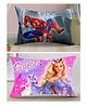 JARS Collections Velvet Baby Pillow For Sleeping Ultra Soft Toddler Pillow With Cartoon Print Pack of 2 - Multicolor