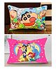 JARS Collections Velvet Baby Pillow For Sleeping Ultra Soft Toddler Pillow With Cartoon Print Pack of 2 - Multicolor