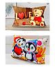 JARS Collections Velvet Baby Pillow For Sleeping Ultra Soft Toddler Pillow With Cartoon Print Pack of 2 - Multicolor