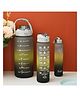 The Procure Store Motivational Gym Bottle Combo Set of 3- Black