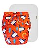 Dumbledo Cloth Diaper Unisex Leakage Proof Eco-Friendly Reusable Adjustable Free Size Quick Dry Without Insert Pack of 1 - Red