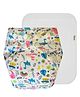 Dumbledo Cloth Diaper Unisex Leakage Proof Eco-Friendly Reusable Adjustable Free Size Quick Dry Without Insert Pack of 1 - White