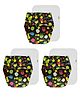 Dumbledo Cloth Diaper Eco Friendly Reusable Adjustable Free Size Leak Proof Quick Dry Unisex Without Insert Pack of 3 - Black