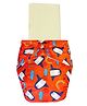 Dumbledo Cloth Diaper Unisex Leak Proof Eco-Friendly Reusable Adjustable Free Size Quick Dry With Insert Pack of 1 - Red