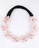 CHOKO Floral Lace And Crystal  Embellished Hairband - Pink