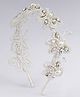 CHOKO Beaded &  Butterfly Embellished Hair Band - White