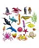 FunBlast Realistic Aquatic Under Sea World Animal Toy Figures  Pack of 20 - Multicolour