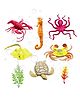 FunBlast Realistic Aquatic Animal Toy 8 Pcs Under Sea World Animal Figures - Multicolor