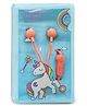FunBlast Cute Design Stereo Wired Earphone with Mic  Peach