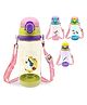 FunBlast Unicorn Theme Water Bottle with Straw Sipper & Lock - Pack of 1 Random color