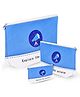 FunBlast Multipurpose Canvas Pouch with Zipper Lock Pack of 3 Universe - Blue