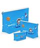 FunBlast Multipurpose Canvas Pouch with Zipper Lock  Pack of 3 (Space)