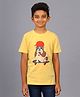 Zion Half Sleeves Skater Bog Printed Tee - Yellow