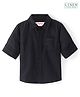 Babyhug Linen Full Sleeves Solid Shirt - Black