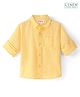 Babyhug Cotton Linen Woven Full Sleeves Solid Color Shirt - Yellow