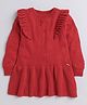 Yellow Apple Knit to Knit Full Sleeves Winter Wear Suits With Lounge Pant - Red & Black