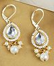Asthetika Kundan Stone Earrings - White