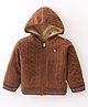 Yellow Apple Full Sleeves Hoodies With Cable Knit Design - Brown