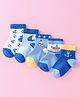 Mustang Cotton Blend Ankle Length Socks Ship Design Pack of 5 - Blue