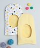 BUMZEE Cotton Reversible Monkey Cap Striped & Paw Printed Pack Of 2 -  Yellow