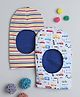 BUMZEE Cotton Reversible Monkey Cap Striped & Truck Printed Pack Of 2 -  Blue