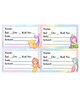 Zooplay India School Book Label Mermaid Pack of 36- Multicolor