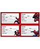 Zooplay India School Book Label Spiderman Pack of 36- Multicolor