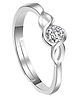 Yellow Chimes Elegant Crsytal Adjustable Silver Ring for Women (YCFJRG-314ENG-SL)