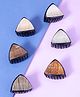 Yellow Chimes Hair Clutchers Claws for Women 6 Pcs Hair Claws for Girls MultiColor Triangle Style Hair Clutchers Hair Accessories for Women and Girls.