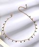 Yellow Chimes Necklace For Women Gold Plated Multicolor Stone Studded Chain Necklace For Women and Girls
