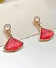 Yellow Chimes Earrings For Women Triangle shape Pink Color Crystal Studded Dangle and Drop Earrings For Women and Girls
