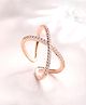 Yellow Chimes Rings for Women and Girls Rosegold Ring | Crystal Studded Rosegold Plated Adjustable Finger Ring for Women | Birthday Gift For girls and women Anniversary Gift for Wife
