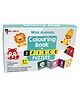 Popcorn Wild Animals Colouring Book with 2 Piece Puzzles & Crayons - Multicolour